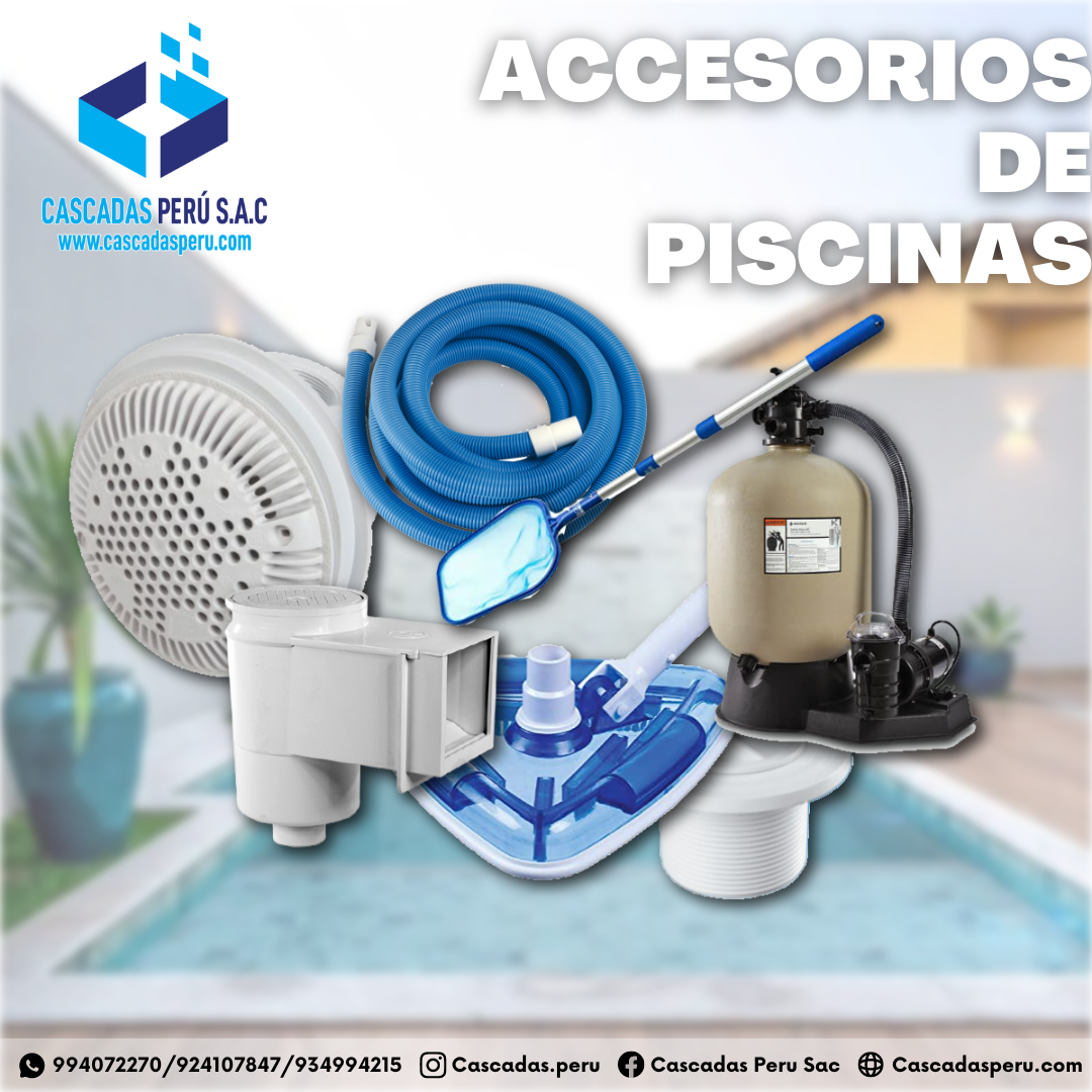 REBOSE TUBULAR, COLA DE PATO, CABEZA DE COBRA, ACCESORIOS DE PISCINA, VELO DE PISCINA, LUCES SUMERGIBLES